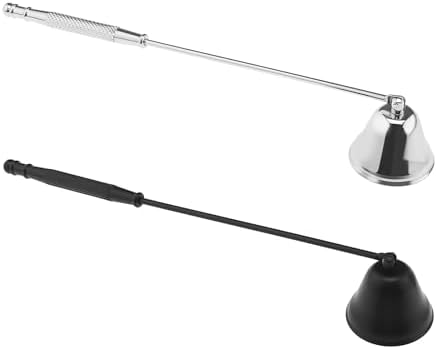 Stainless Steel Candle Snuffer Set 2pcs Silver Black