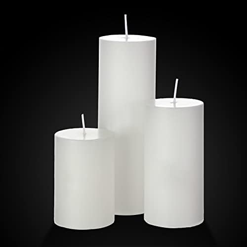 Shihanee 12 Piece Pillar Candle Set with Clear Glass Vases