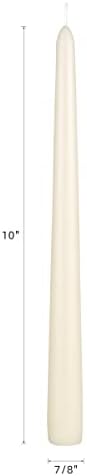 Mega Candles 12pcs Unscented Ivory Taper Candles
