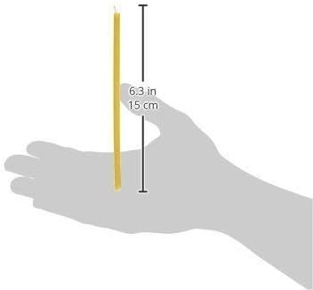 Votprof 50 All Natural Beeswax Taper Candles - Tall Unscented Dripless Smokeless Slow Burning