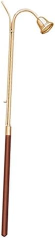 Stratford Chapel Brass Candle Lighter Bell Snuffer with Wood Handle 60 Inch
