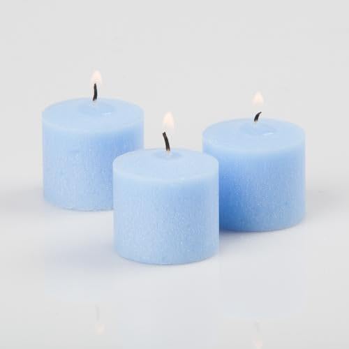Set of 12 Richland Votive Candles and 12 Eastland Frosted Votive Holders