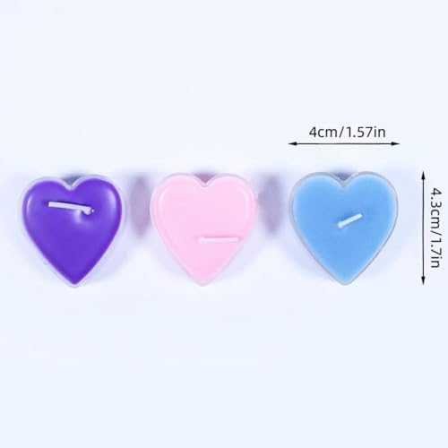 Santiyis Pink Tea Lights 9 Pack Romantic Heart Candles