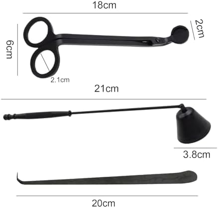 3 in 1 Candle Accessories Set with Snuffer and Wick Trimmer