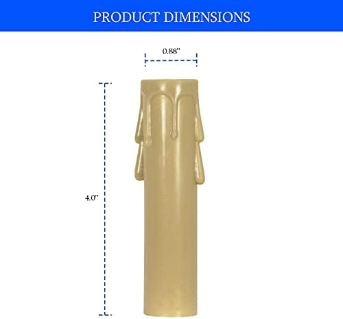 Ciata 12 Pack 4 Inch Antique Drip Candle Covers