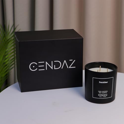 Cendaz Scented Candle with 3 Wicks and Free Snuffer