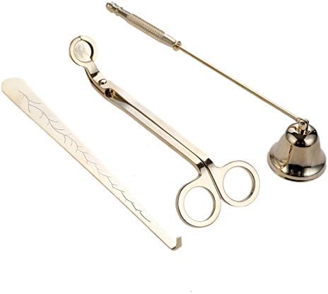 MUXSAM 3 in 1 Candle Tools Set - Candle Snuffer Wick Trimmer Dipper