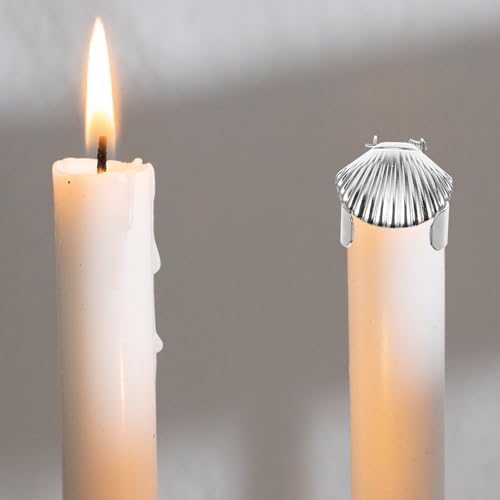 VOSAREA 4pcs Metal Candle Snuffer Shell Shaped Auto Extinguisher