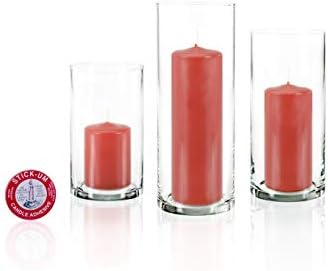 Yummi Set of 12 Slim Pillar and Cylinder Vases in Brick