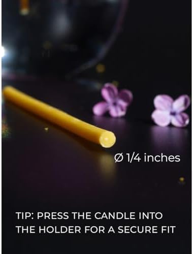 CANDWAX 50 Pack Yellow Taper Candles 7 Inch