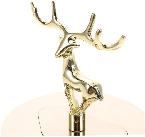 Cabilock Candle Dust Protectors with Flame Snuffer and Elegant Golden Elk Design