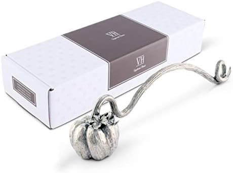 Vagabond House Pewter Pumpkin Vine Candle Snuffer 9 Inch