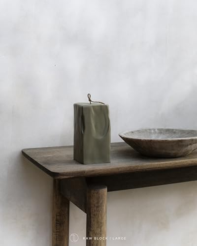LAWA Raw Block Candle - Earthy Green Large