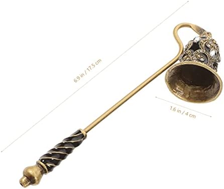 MAGICLULU Metal Candle Snuffer with Rhinestone Flower Design