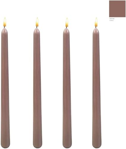 Berkebun 10 Inch Brown Taper Candles Set of 4