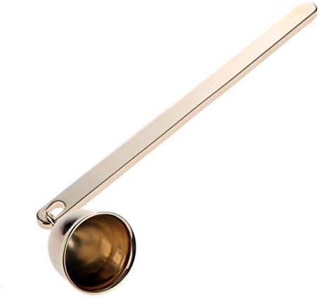 MUXSAM Gold Candle Snuffer Bell-Shaped Stainless Steel Wick Flame Extinguisher