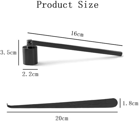 2 Pcs Candle Tools Set with Wick Dipper and Snuffer Black