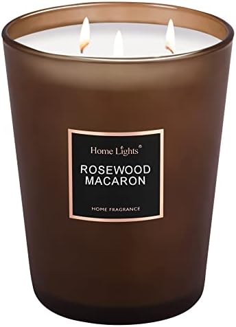 HomeLights Scented Candles - Rosewood Macaron 333 Oz Jar