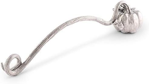 Vagabond House Pewter Pumpkin Vine Candle Snuffer 9 Inch