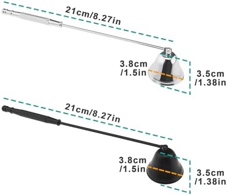 Stainless Steel Candle Snuffer Set 2pcs Silver Black