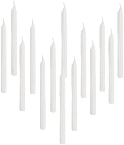 Set of 14 Beeswax Taper Candles 9 Inch Smokeless Dripless Unscented