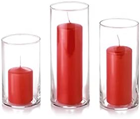 Yummi Set of 12 Slim Pillar and Cylinder Vases in Brick