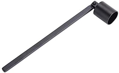 Walfront Stainless Steel Candle Snuffer Wick Dipper Tool Hook Black