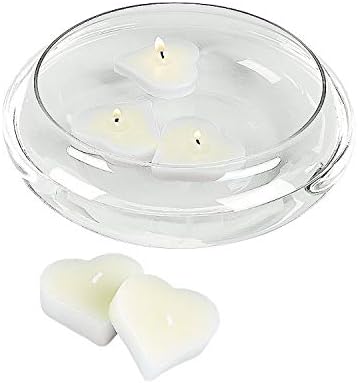 Fun Express Glass Floating Candle Bowl 7 Inch Diameter