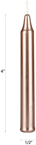 Mega Candles 40-Pack Rose Gold Mini Taper Candles