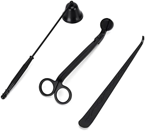 3PCS Candle Accessory Set with Wick Trimmer Snuffer and Dipper