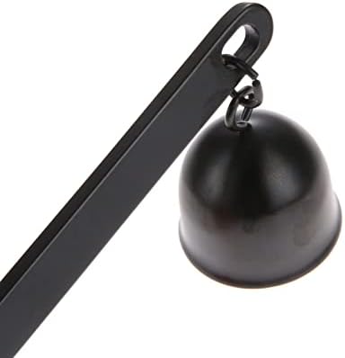 MUXSAM Candle Extinguisher Snuffer - Bell Shaped Stainless Steel Wick Flame Snuffer Black