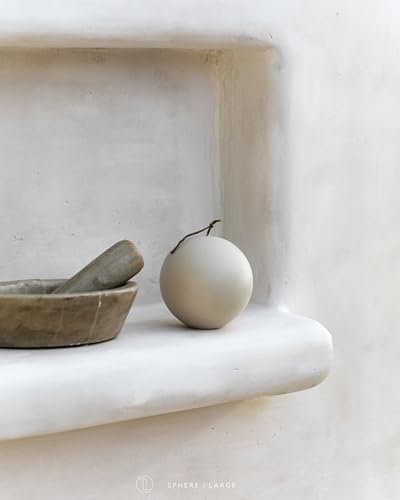LAWA Sphere Candle - Light Beige Large