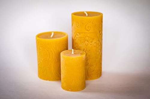 BeeTheLight Beeswax Pillar Candle - 24 Hour Burn Time