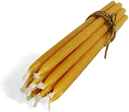 100 Pure Beeswax Taper Candles Set of 24