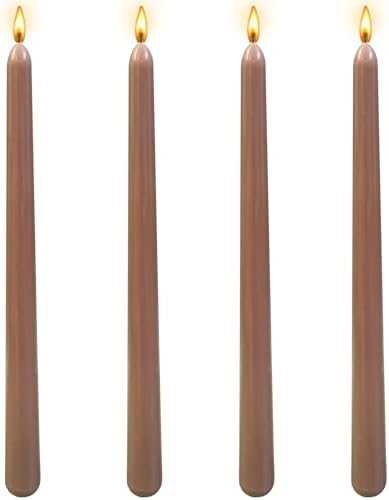 Berkebun 10 Inch Brown Taper Candles Set of 4