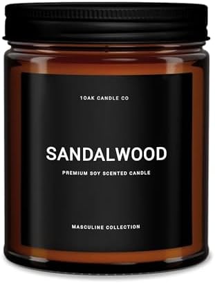 1OAK Scented Candles for Men - Sandalwood Jar Candle