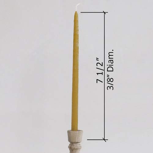 100 Pure Beeswax Taper Candles Set of 24
