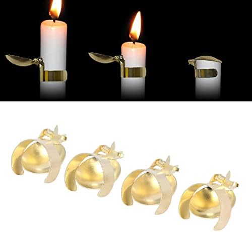 4pcs Automatic Candle Extinguisher Gold