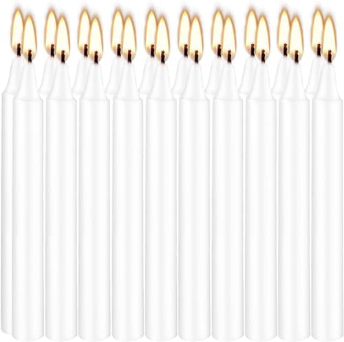 40 Piece White Spell Chime Candle Set - Premium Mini Taper Candles