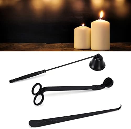 3PCS Candle Accessory Set with Wick Trimmer Snuffer and Dipper