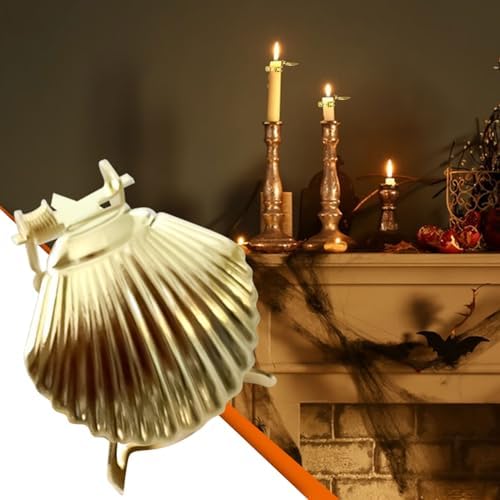 12Pcs Automatic Candle Snuffer Kit with Gold Scallop Design