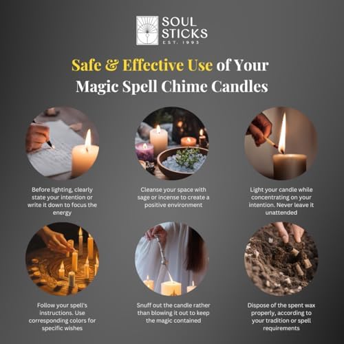 Soul Sticks Wisdom Magic Spell Chime Taper Candles 20 Pack