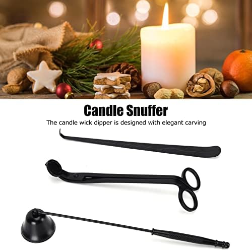 3PCS Candle Accessory Set with Wick Trimmer Snuffer and Dipper