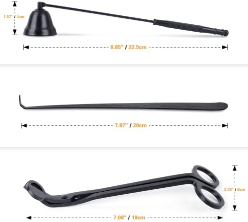 3 in 1 Candle Tools Set - Black