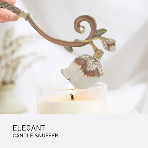 Elegant Lily of the Valley Candle Snuffer with Long Handle