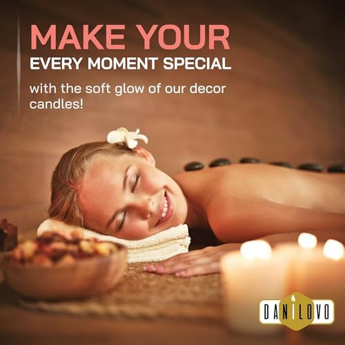 Danilovo Taper Beeswax Candles - Honey Scented Decorative Pack of 50