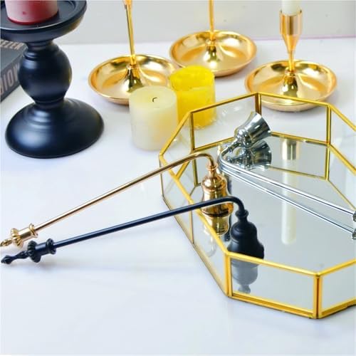 6Pcs Long Handle Metal Candle Snuffer Black