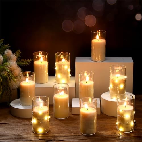 10 Pack Glass Candle Cylinders for Wedding Decor