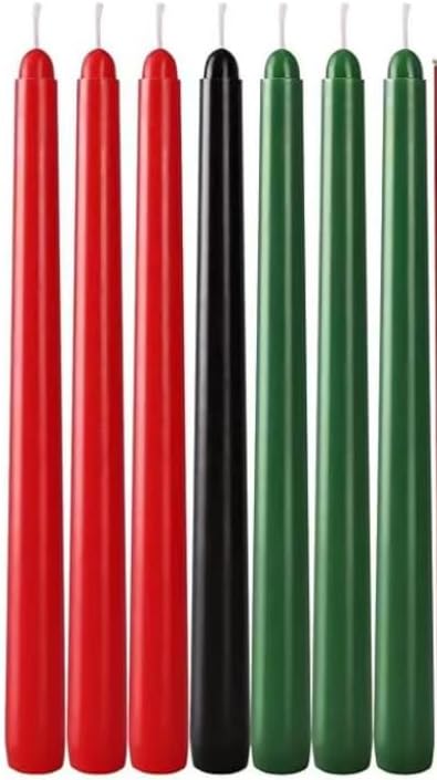 Tengyukenny Kwanzaa Taper Candles Set of 7