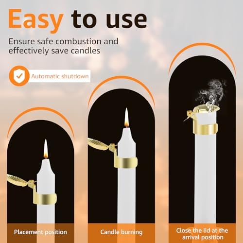 4 Pcs Shell Shape Candle Snuffer Gold Metal Candle Extinguisher